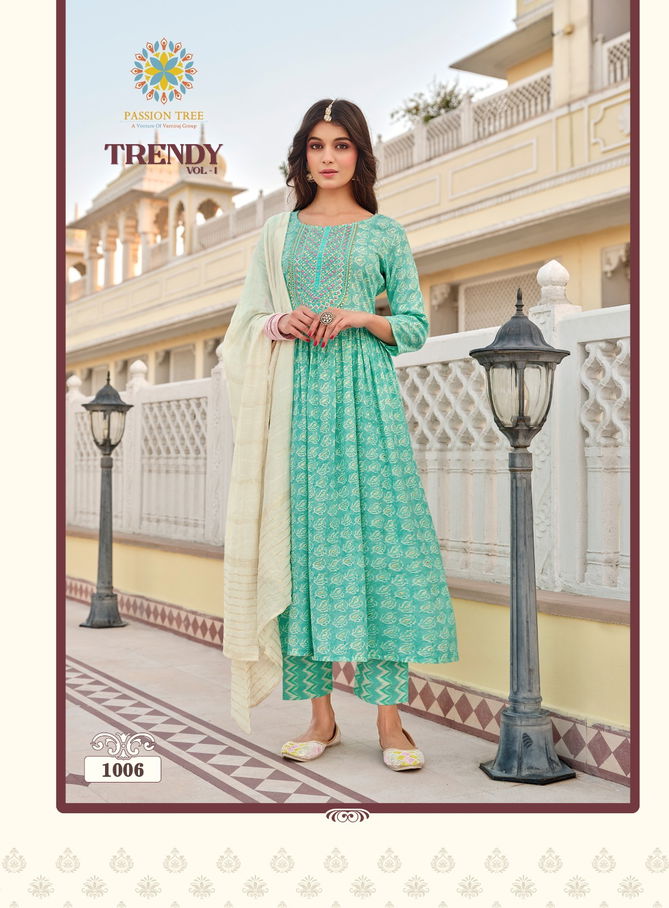 Trendy Vol 1 Passion Tree Naira Cut Kurti With Bottom Catalog